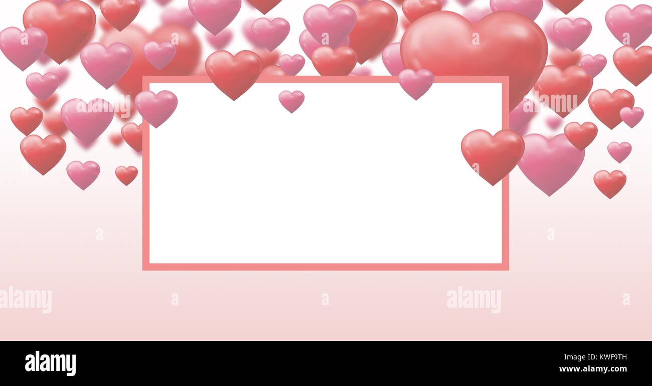 Motif Saint-Valentin avec coeurs Banque D'Images