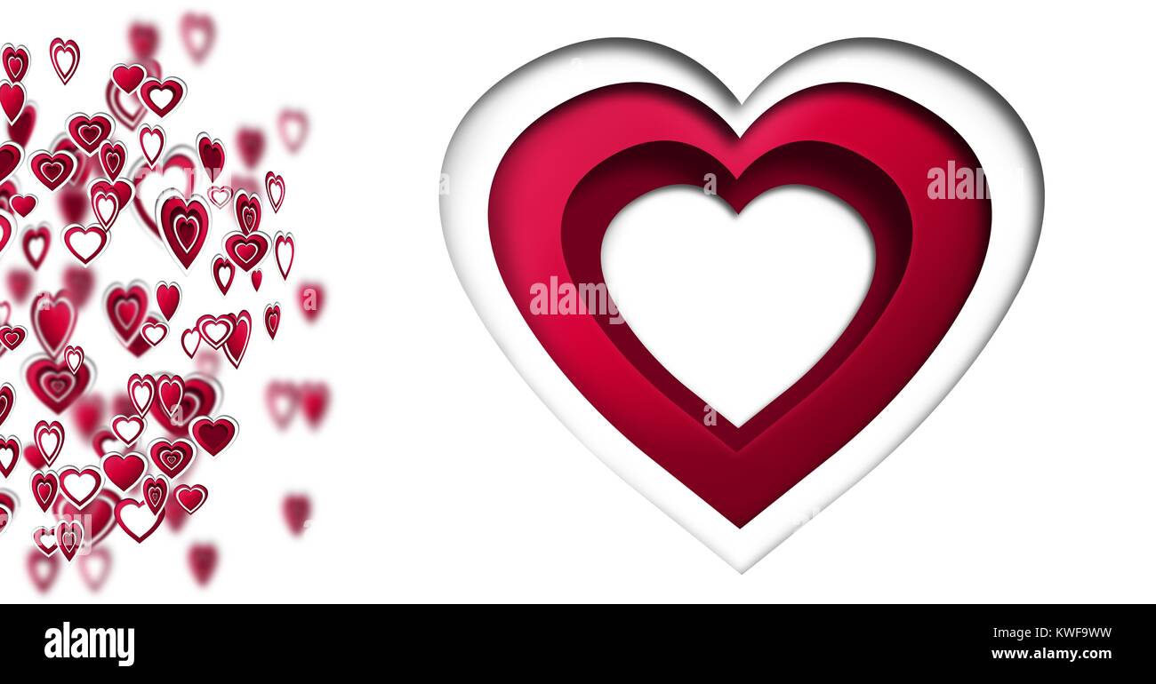 Motif Saint-Valentin avec coeurs Banque D'Images