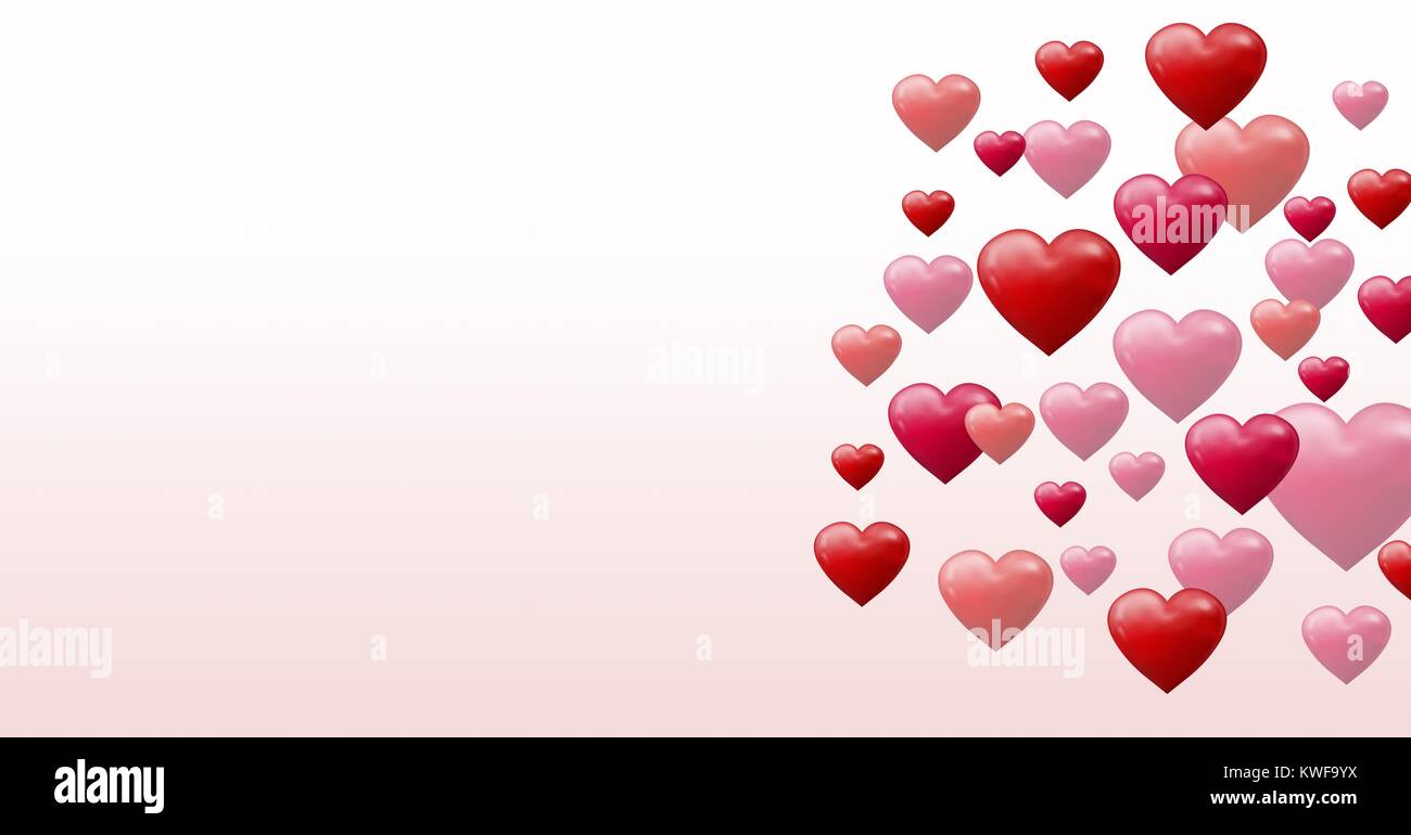 Motif Saint-Valentin avec coeurs Banque D'Images