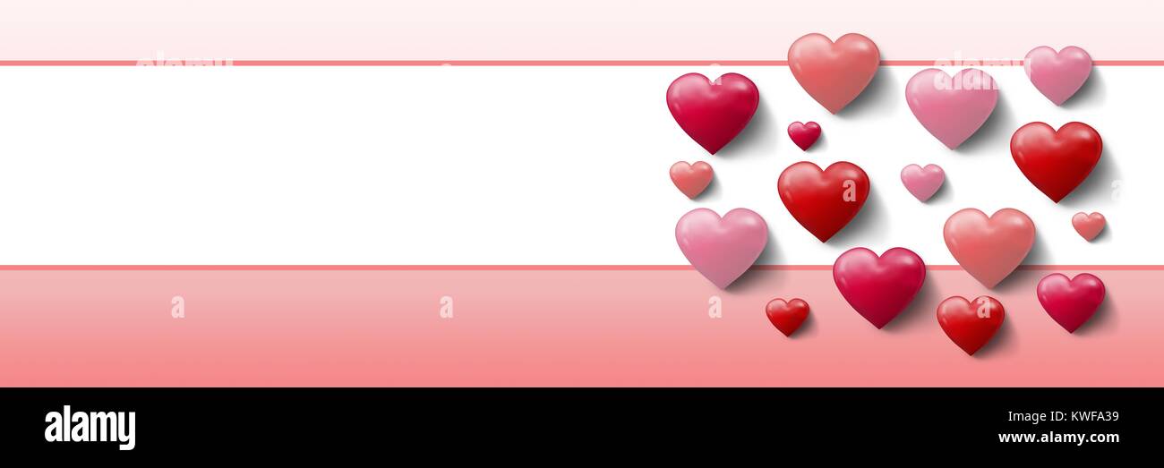 Motif Saint-Valentin avec coeurs Banque D'Images