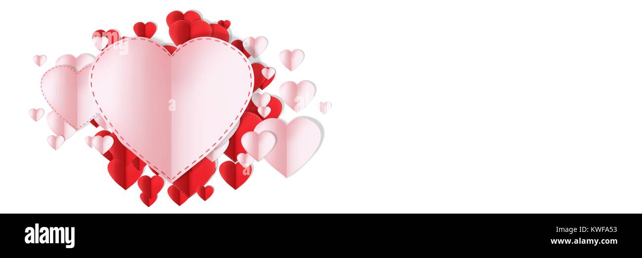 Motif Saint-Valentin avec coeurs Banque D'Images