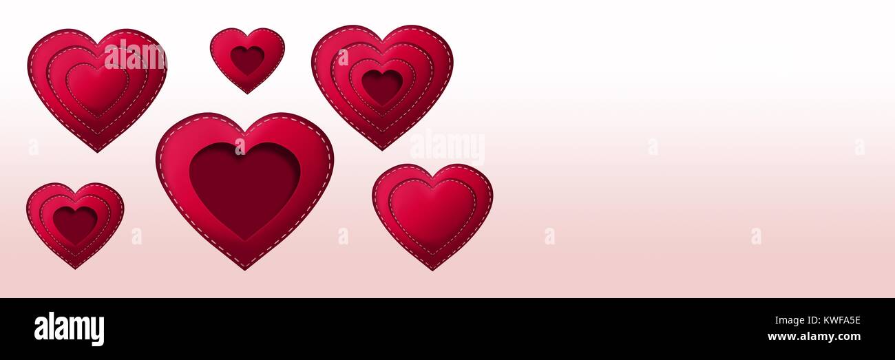 Motif Saint-Valentin avec coeurs Banque D'Images