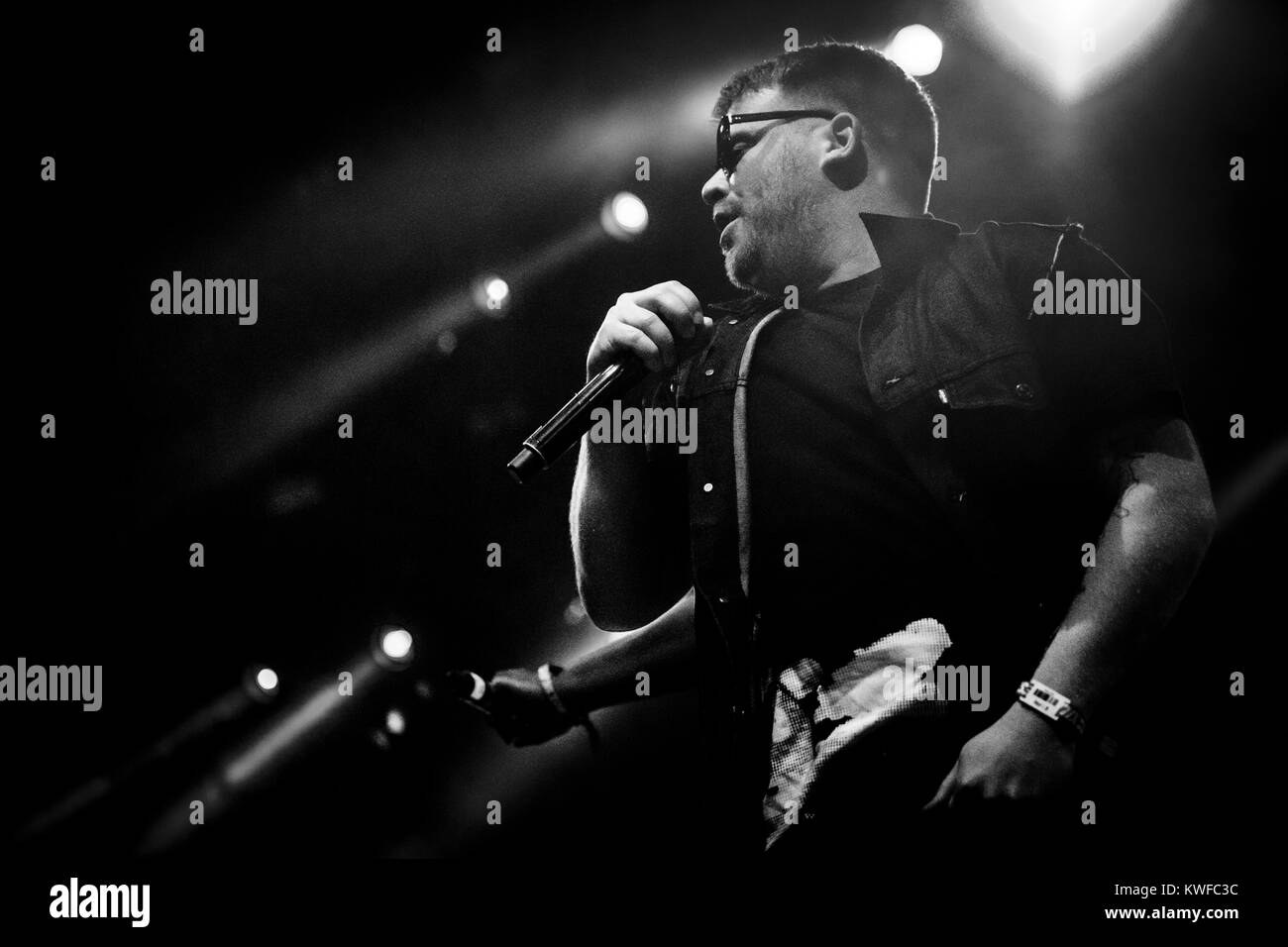 Le rap et hip-hop américain duo exécuter le rubis effectue un concert live à l'Arena Stade au Festival Roskilde 2015. Le duo composé des deux rappeurs, El-P (photo) et Killer Mike. Le Danemark, 03/07 2015. Banque D'Images