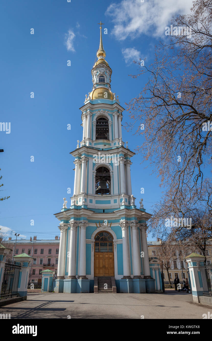 Cathédrale Saint-nicolas (Никольский морской Naval собор, Nikolskiy morskoy sobor) est une cathédrale orthodoxe Baroque majeur dans la partie occidentale de l'Europe centrale Banque D'Images