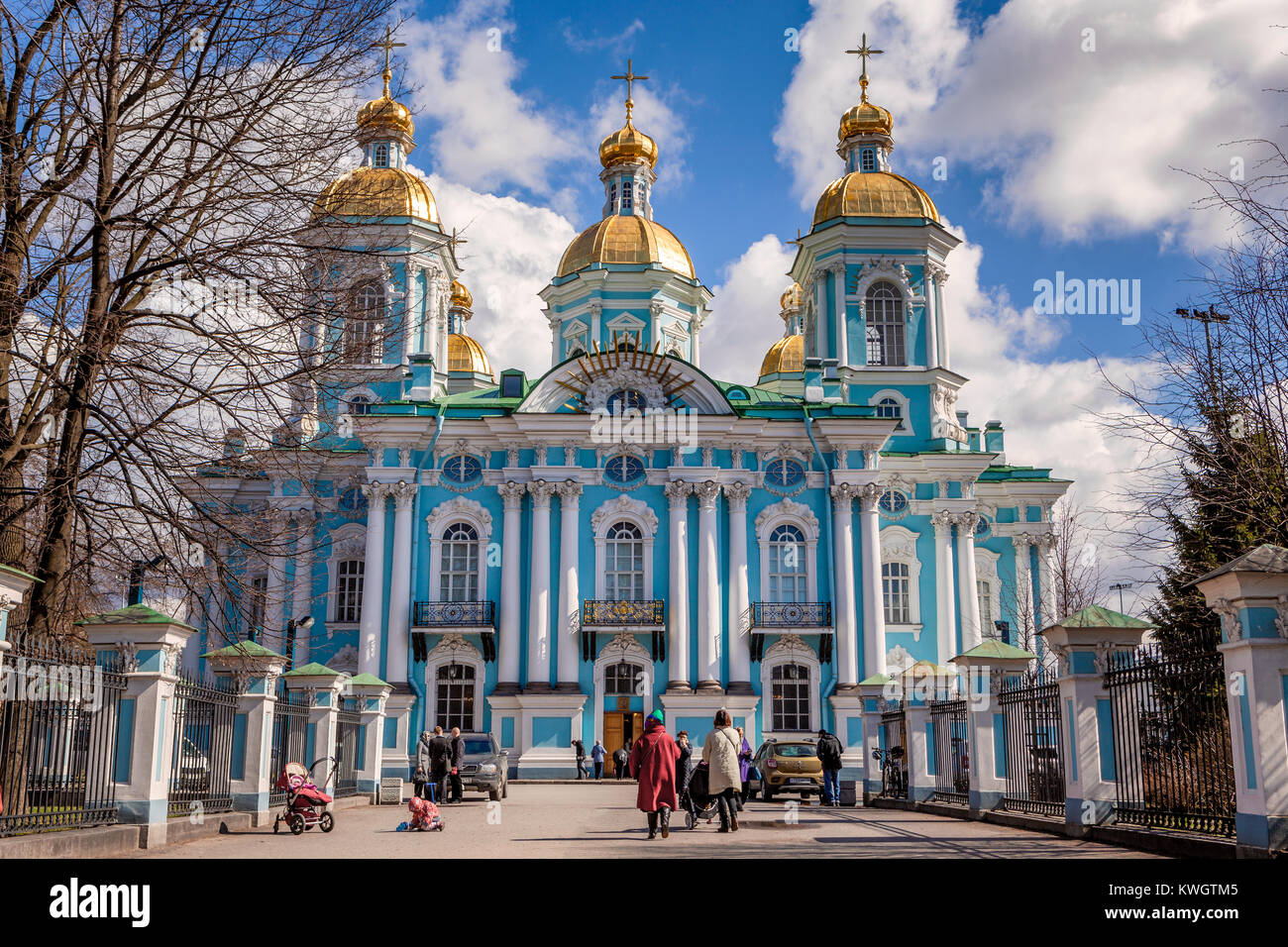 Cathédrale Saint-nicolas (Никольский морской Naval собор, Nikolskiy morskoy sobor) est une cathédrale orthodoxe Baroque majeur dans la partie occidentale de l'Europe centrale Banque D'Images