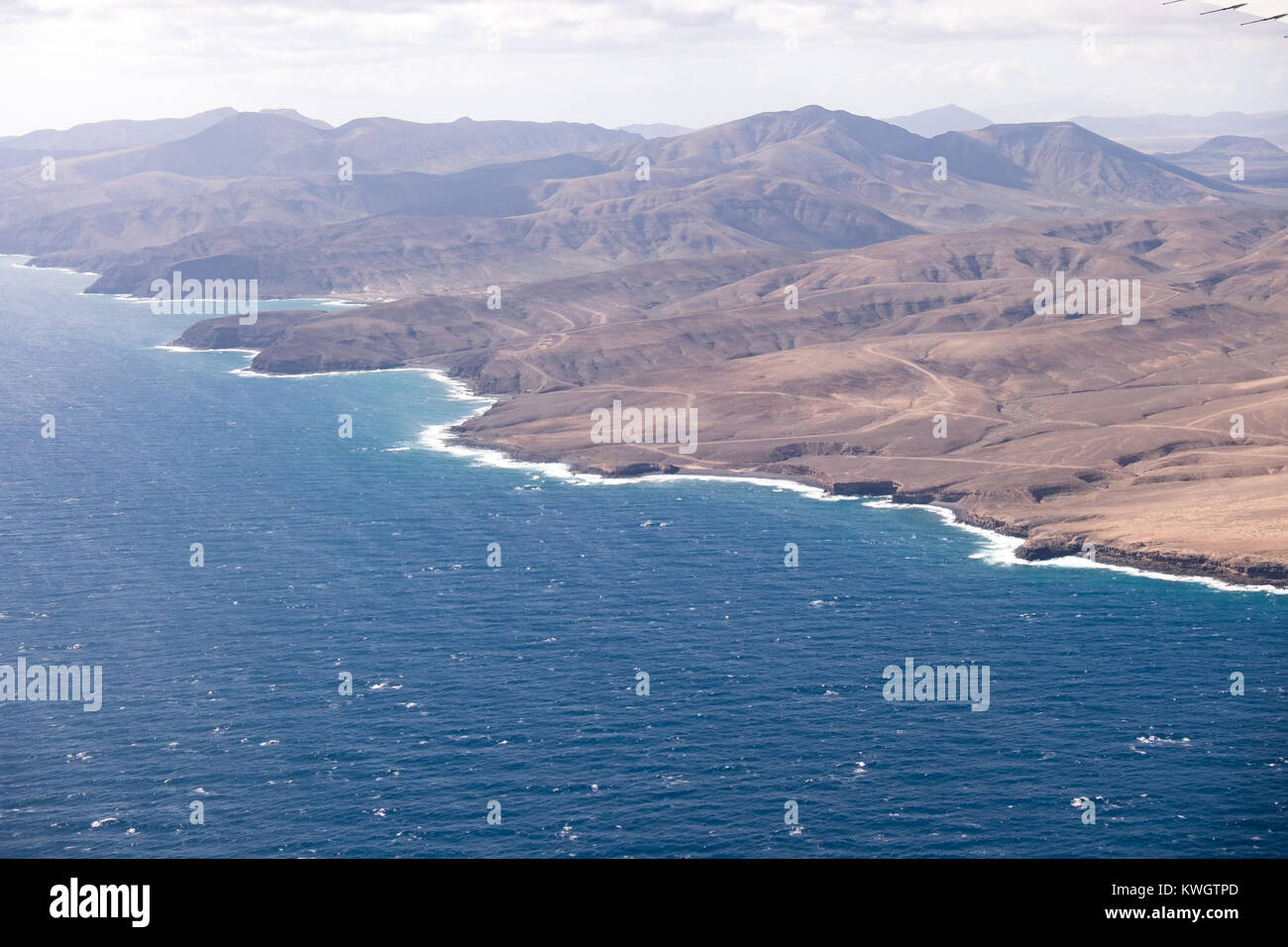 Photographie aérienne de l'archipel des Canaries Banque D'Images