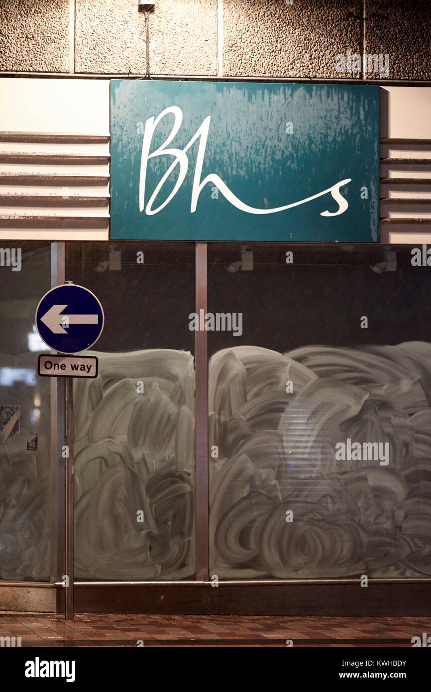 Fermé boutique bhs vacants à Belfast en Irlande du Nord uk Banque D'Images