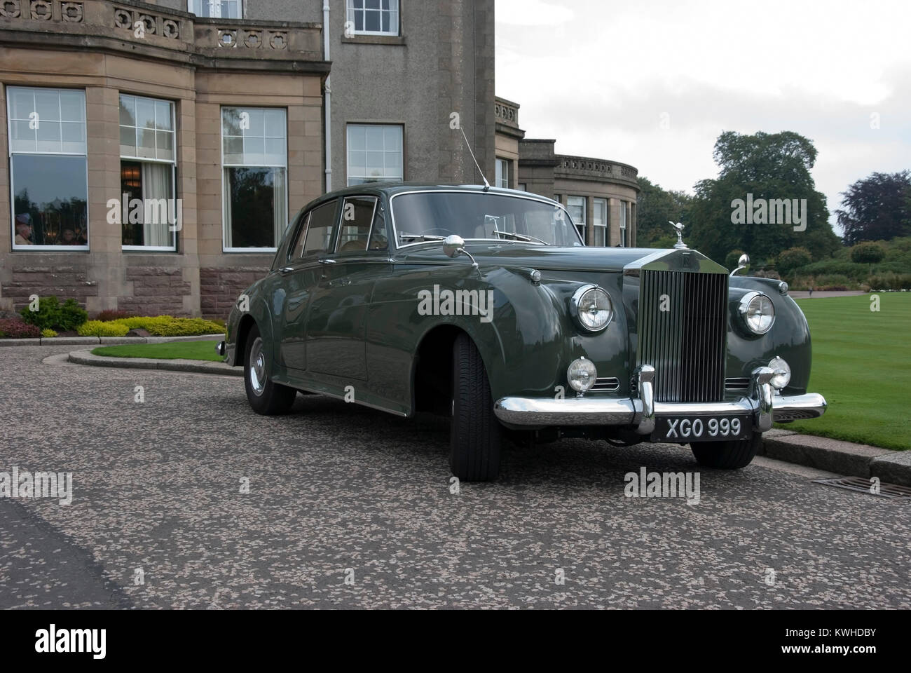 1959 vert foncé modèle Rolls Royce Silver Cloud II exotiques de luxe voiture automobile véhicule britannique de l'hôtel Gleneagles Auchterarder Perthshire Scotland U.K. Banque D'Images