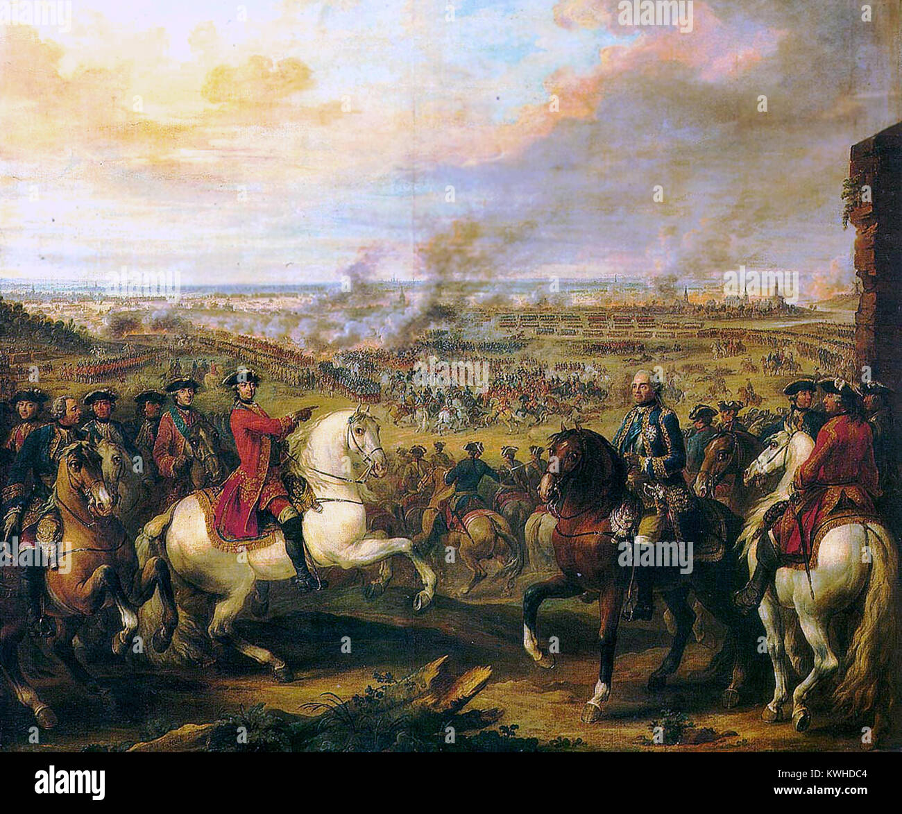 Bataille de Fontenoy 1745 La Guerre de Succession d'Autriche Banque D'Images