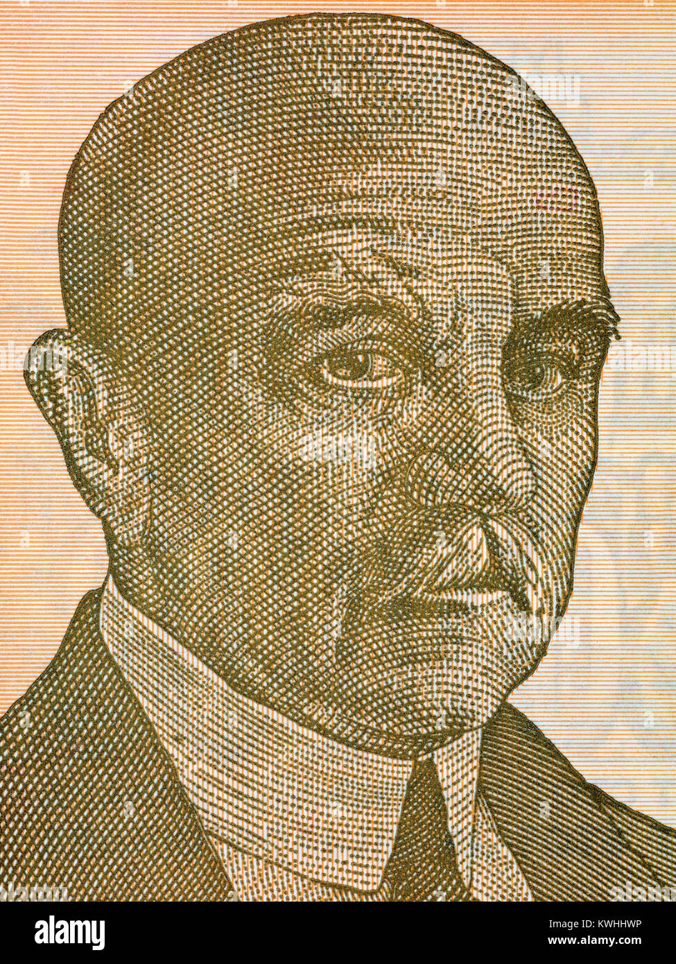 Jovan Cvijic portrait d'argent yougoslave Banque D'Images