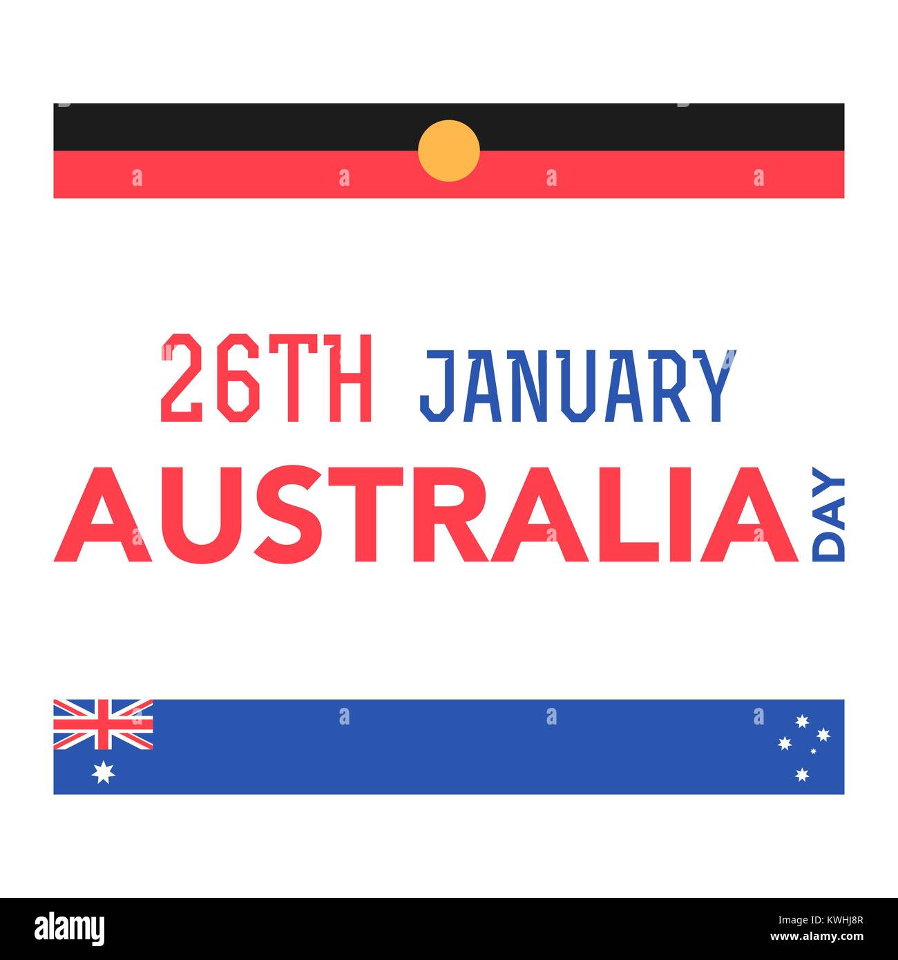 L'Australie Journée Janvier 26th. Illustration de Vecteur