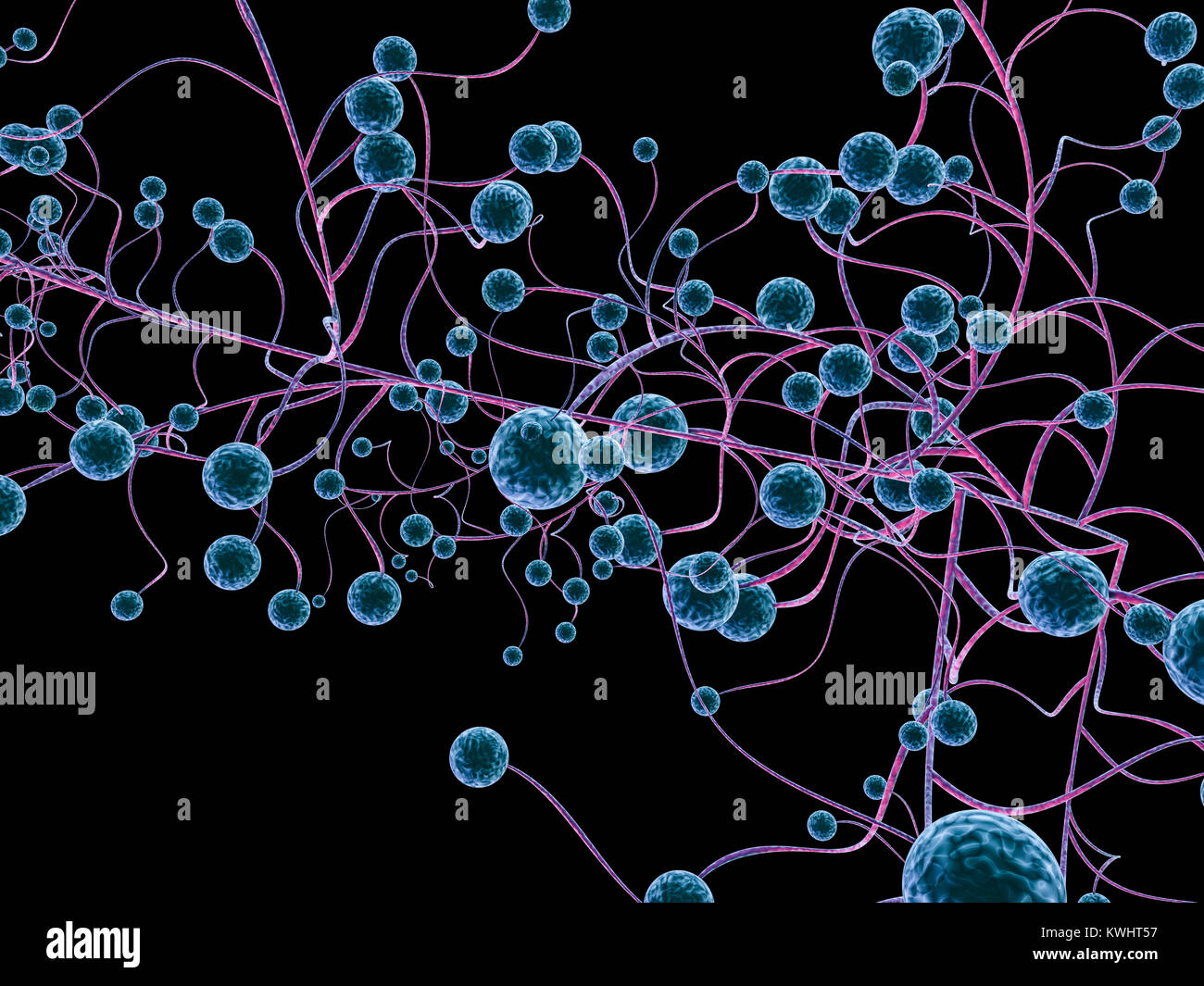 Illustration sur la médecine biologie molécule contexte scientifique. Le rendu 3D Banque D'Images