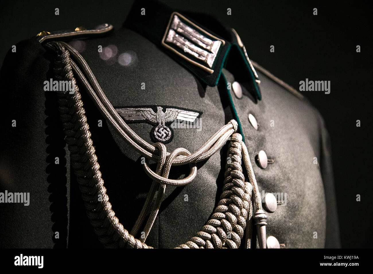 Uniforme allemand à partir de 1935 avec l'emblème national porté par Andreas Hohrein (Musée de l'armée, Stockholm, Suède) Banque D'Images