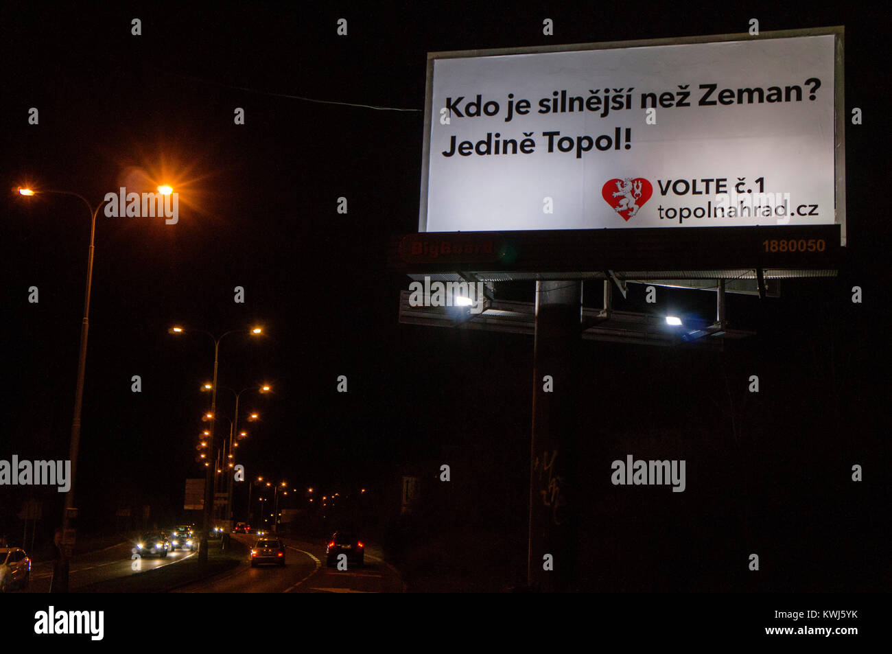 Panneau d'affichage,pré-campagne électorale, élections présidentielles,Mirek Topolanek Banque D'Images