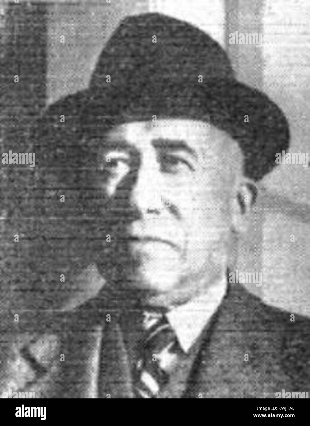 Josip Tičar (1875-1946) était un médecin et alpiniste slovène qui a aidé à fonder des services de sauvetage en montagne dans la haute vallée de la Save et a promu le tourisme précoce et l'activité alpine à Kranjska Gora. Banque D'Images