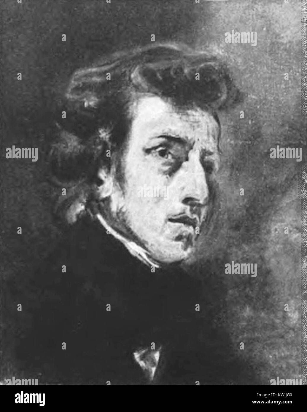 Le roman 'Życie Chopina' de Juliusz Kaden-Bandrowski offre une représentation littéraire de la vie et de l'œuvre du compositeur Frédéric Chopin. Publié en 1938 à Varsovie, il reflète des écrits biographiques polonais du début du XXe siècle axés sur des personnalités culturelles nationales. Banque D'Images