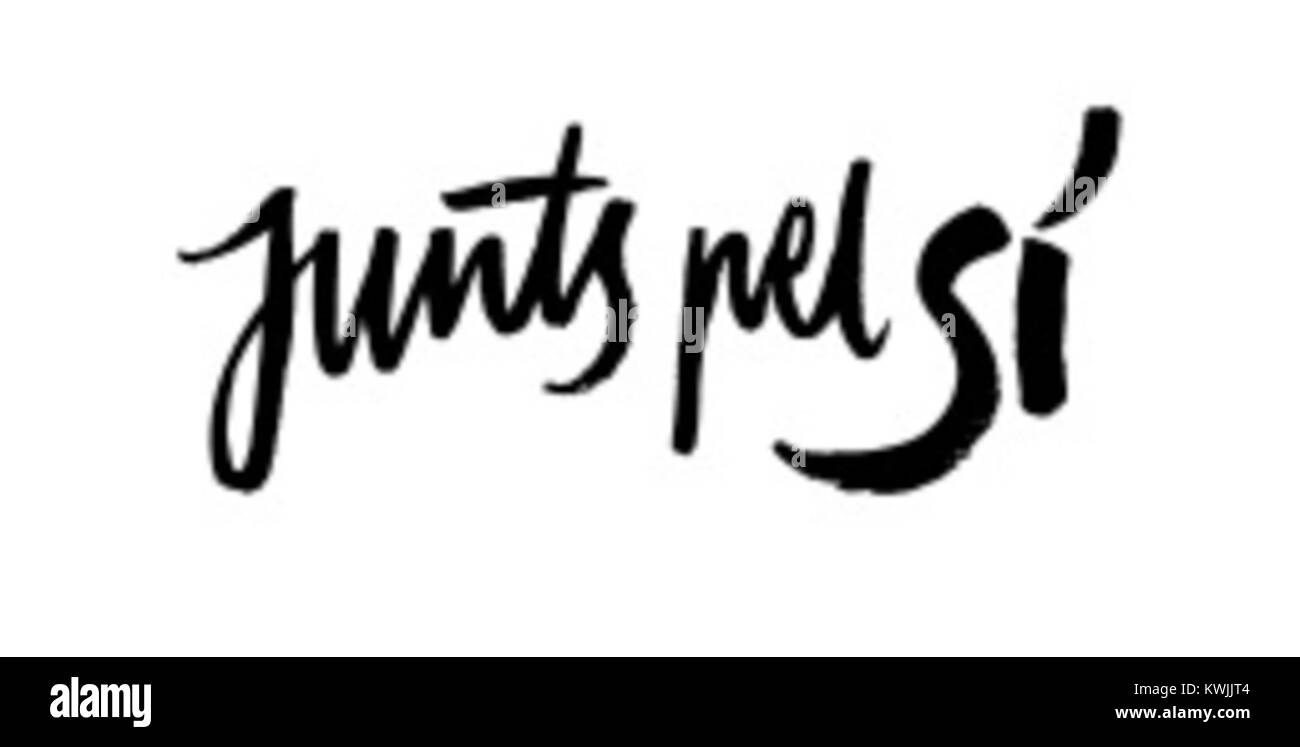 Logo (Noir blanc) JuntsPelSí Banque D'Images