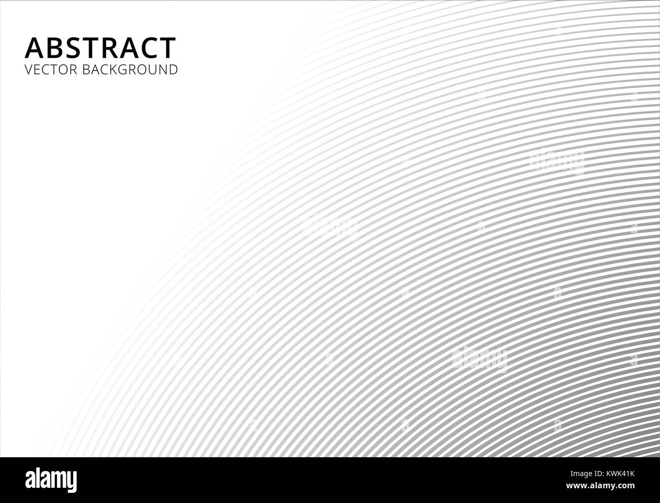 Résumé fond motif de ligne courbe à rayures noir et blanc avec copie espace, vector illustration Illustration de Vecteur