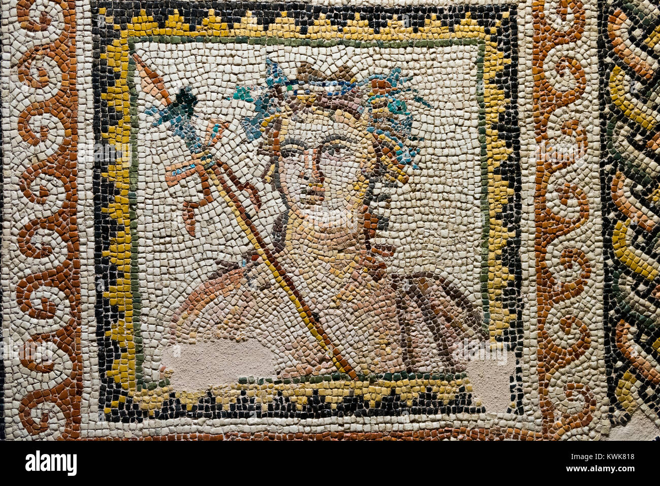 GAZIANTEP, TURQUIE - 15 décembre, 2017 : musée des mosaïques de Zeugma,l'une des plus importantes collection mosaïque dans le monde. Banque D'Images