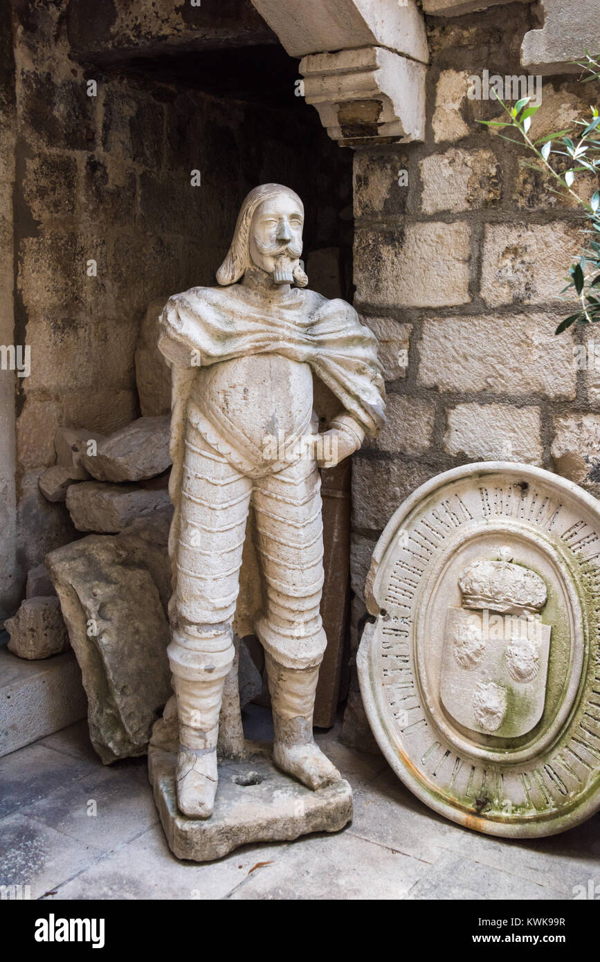 Sculpture au Musée de la ville de Split, Croatie Banque D'Images