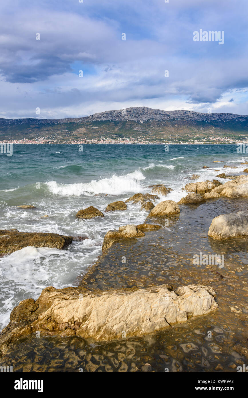 Bene Beach, la colline de Marjan, Split, Croatie Banque D'Images