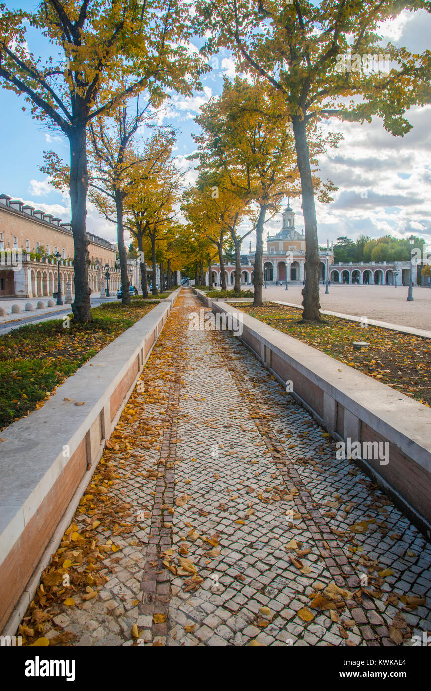 San Antonio Square. Aranjuez, Madrid, Espagne. Banque D'Images