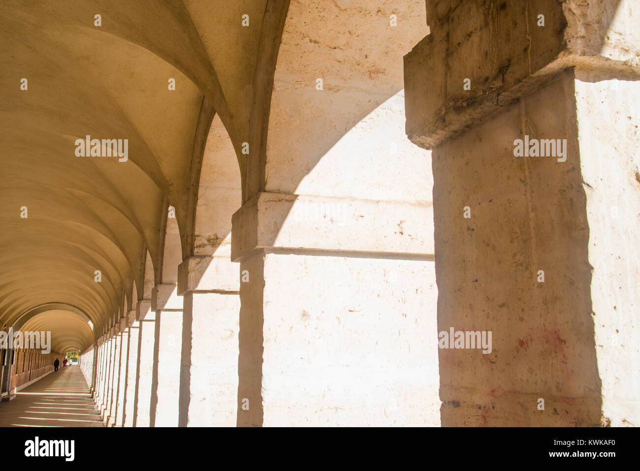 Arcade. Aranjuez, Madrid, province de l'Espagne. Banque D'Images