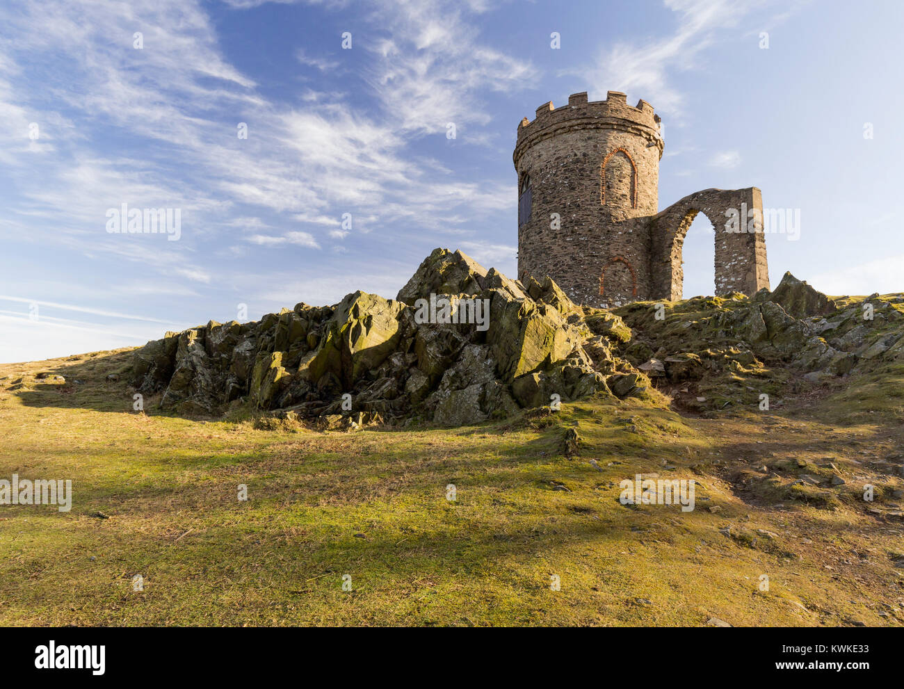 Le vieux John est une folie en haut la colline la plus élevée de Bradgate Park, Leicestershire, Angleterre. Il a été construit en 1784, par Thomas de Sketchley Anstey comme un mo Banque D'Images