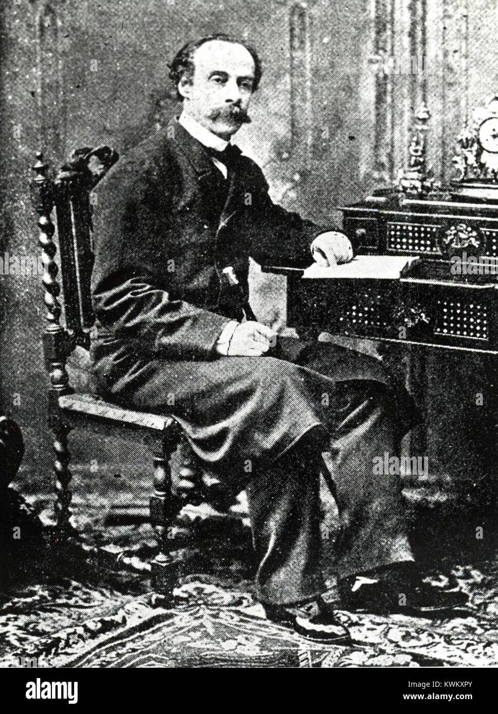 José Manuel Balmaceda Fernández (1840-1891) fut président du Chili de 1886 à 1891. Sa présidence s'est concentrée sur la modernisation et la réforme de l'éducation, mais a pris fin pendant la guerre civile chilienne de 1891, marquant un moment charnière dans l'histoire politique chilienne. Banque D'Images
