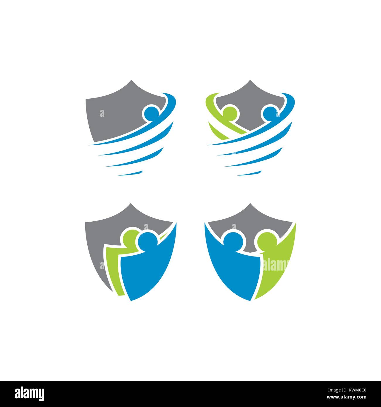 Les gens de la protection de l'écran logo design Illustration de Vecteur