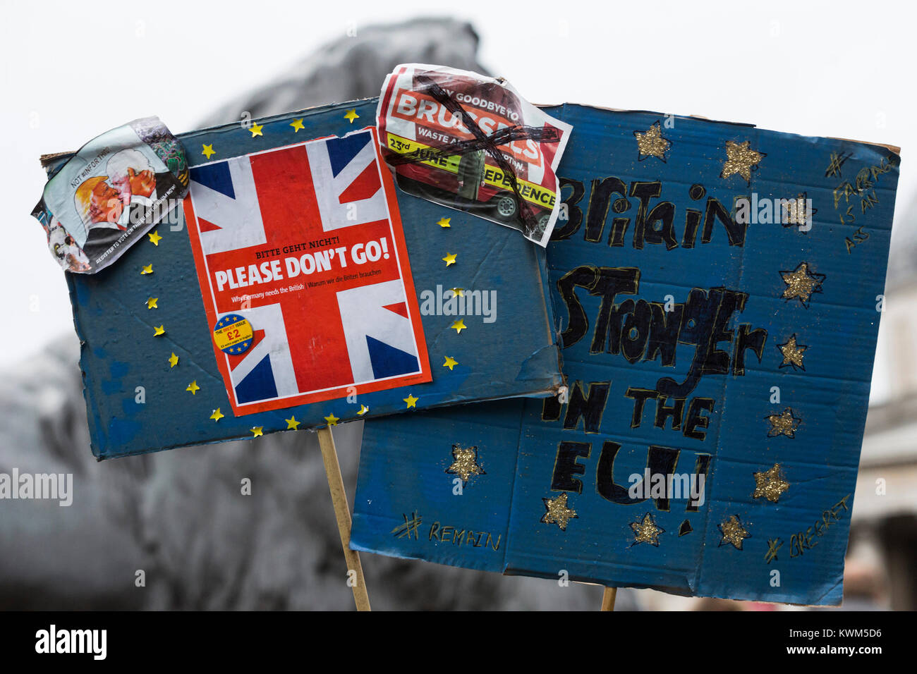 Anti-Brexit protester dans le centre de Londres Banque D'Images