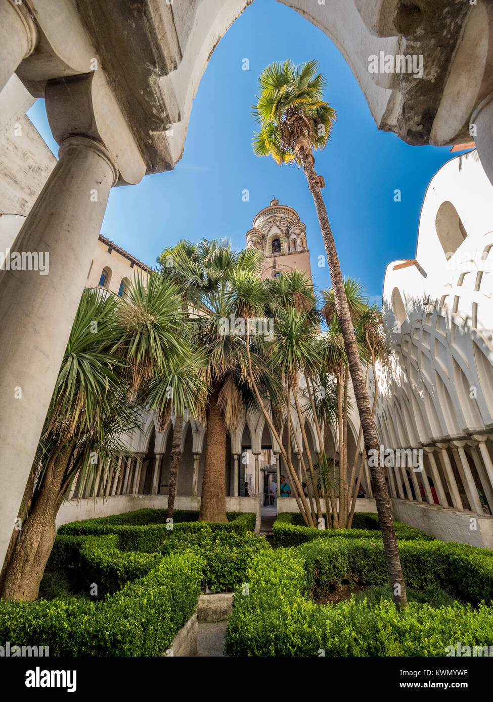 Il Chiostro del Paradiso. Paradise cloître, dans la Cathédrale d'Amalfi, Italie. Banque D'Images