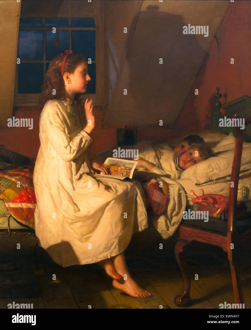 Histoire de Golden serrures, Seymour Joseph Guy, vers 1870, Metropolitan Museum of Art, Manhattan, New York City, USA, Amérique du Nord Banque D'Images