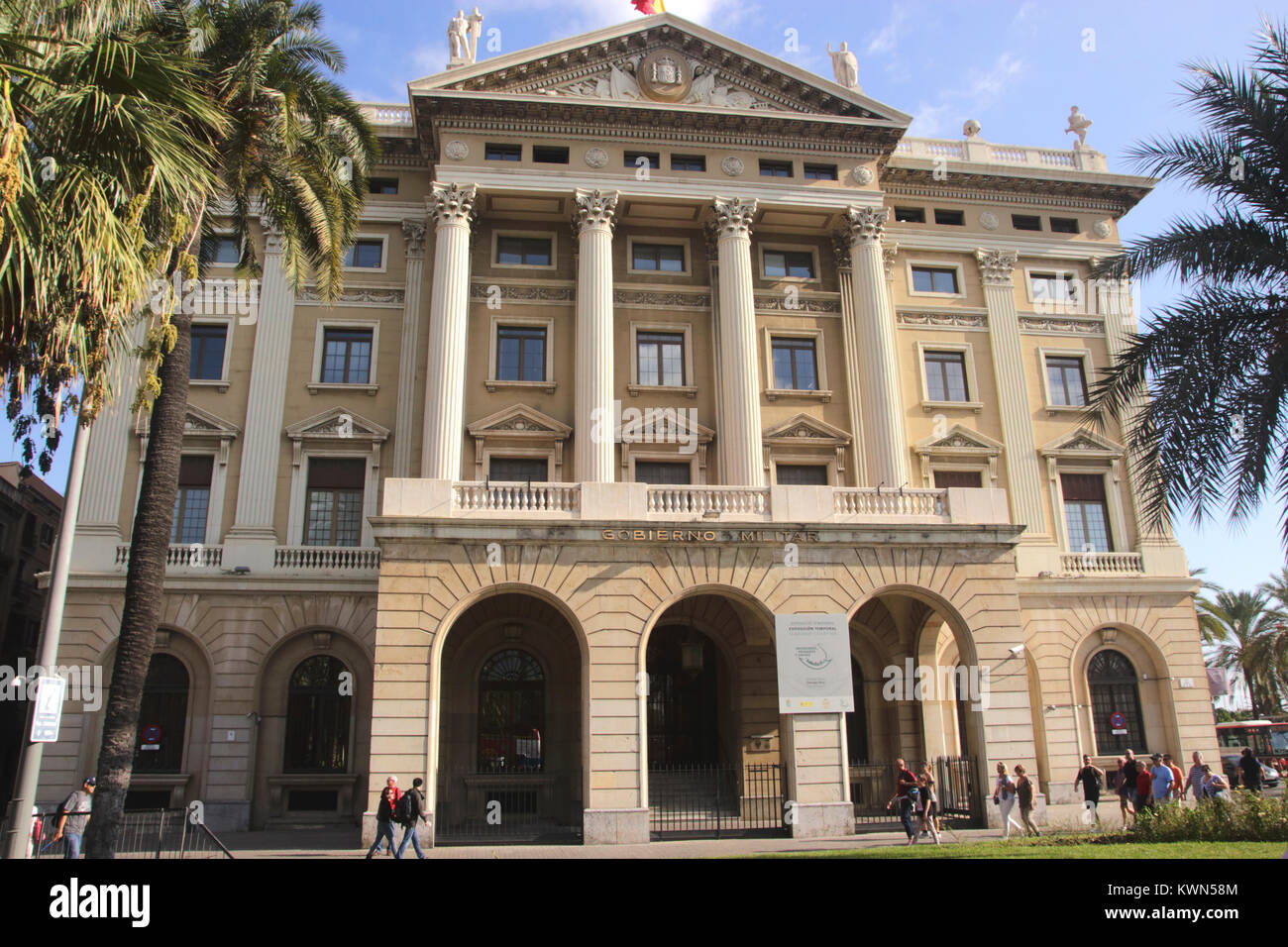 Gobierno Militar Military Government Building Barcelone Espagne Banque D'Images