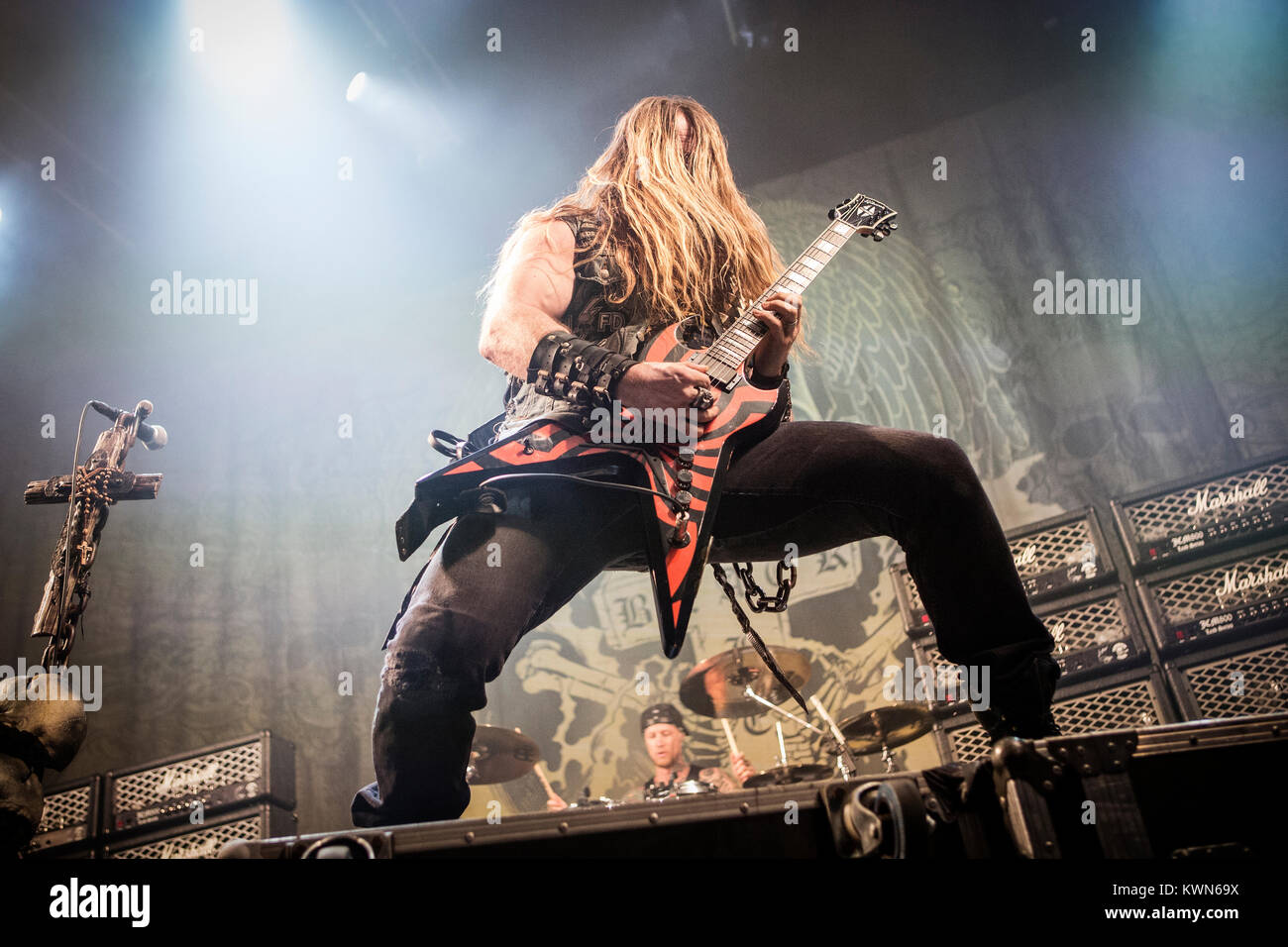 Le groupe Black Label Society effectue un concert live au festival de heavy metal scandinave Copenhell à Copenhague. Ici le chanteur principal Zakk Wylde est représenté sur scène. Danemark 11/06 2014. Banque D'Images