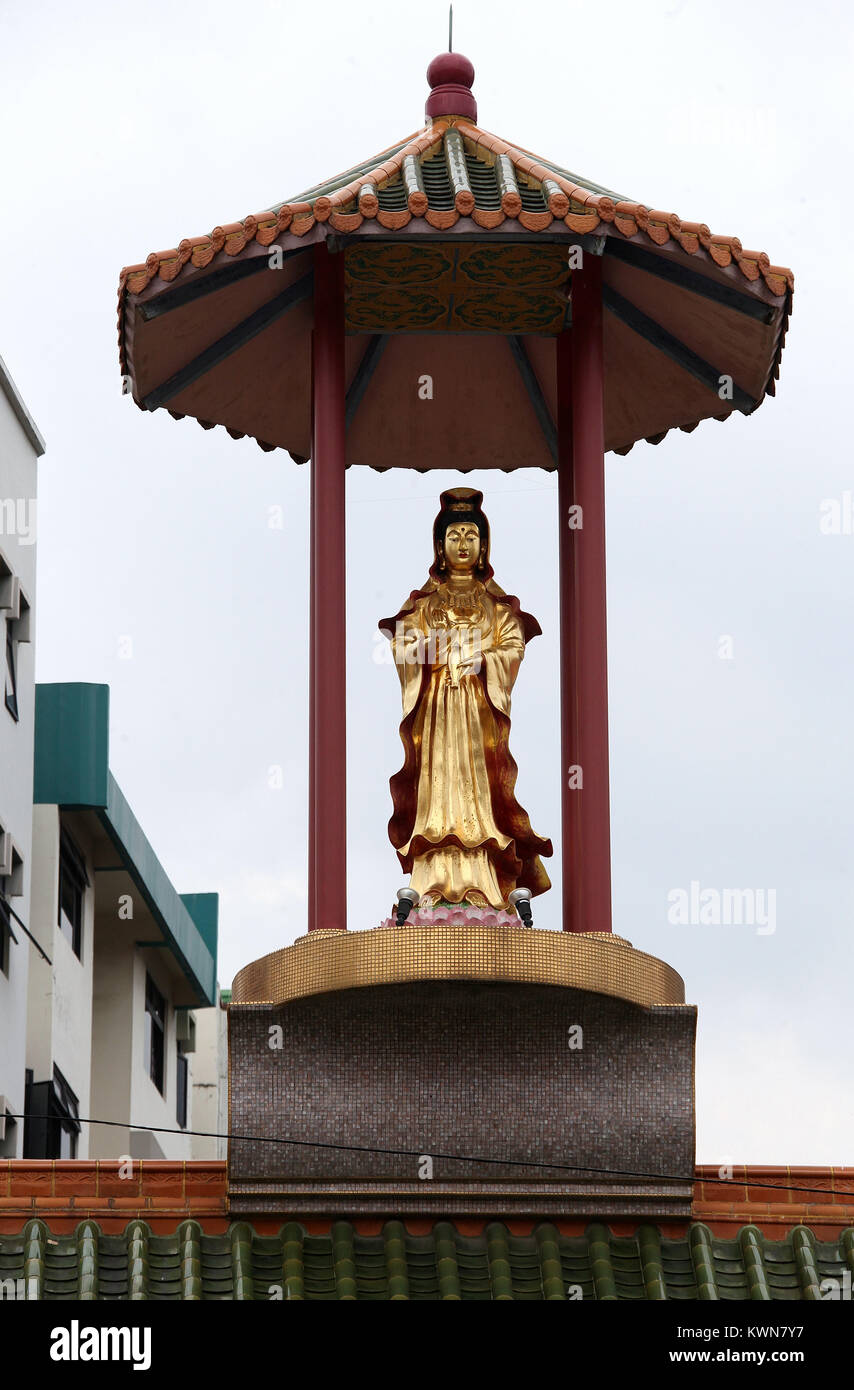 Temple chinois à Geylang à Singapour Banque D'Images