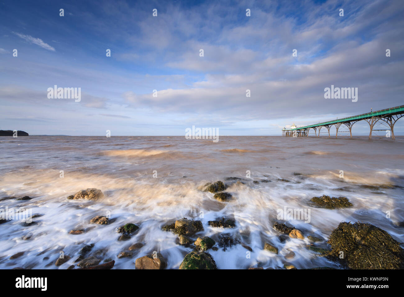 Une vue de la jetée de Clevedon, Somerset. Banque D'Images