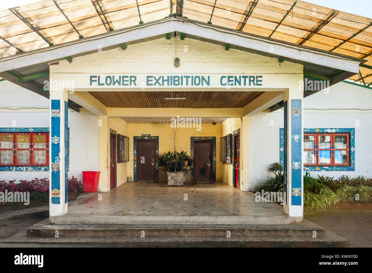 Centre d'exposition de fleurs à Gangtok, Sikkim état de l'Inde Banque D'Images
