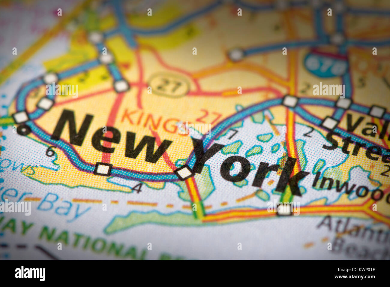New york sur la carte du monde Banque de photographies et d’images à ...