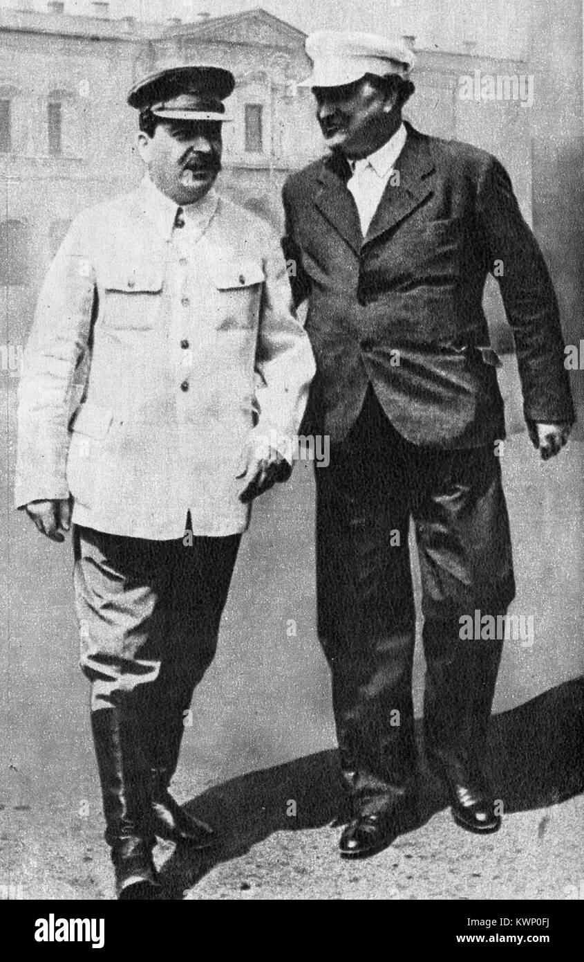 Joseph Staline et Georgi Dimitrov, Moscou, 1936Georgi Dimitrov, Georgi Mikhaïlovitch Dimitrov, homme politique communiste bulgare Banque D'Images