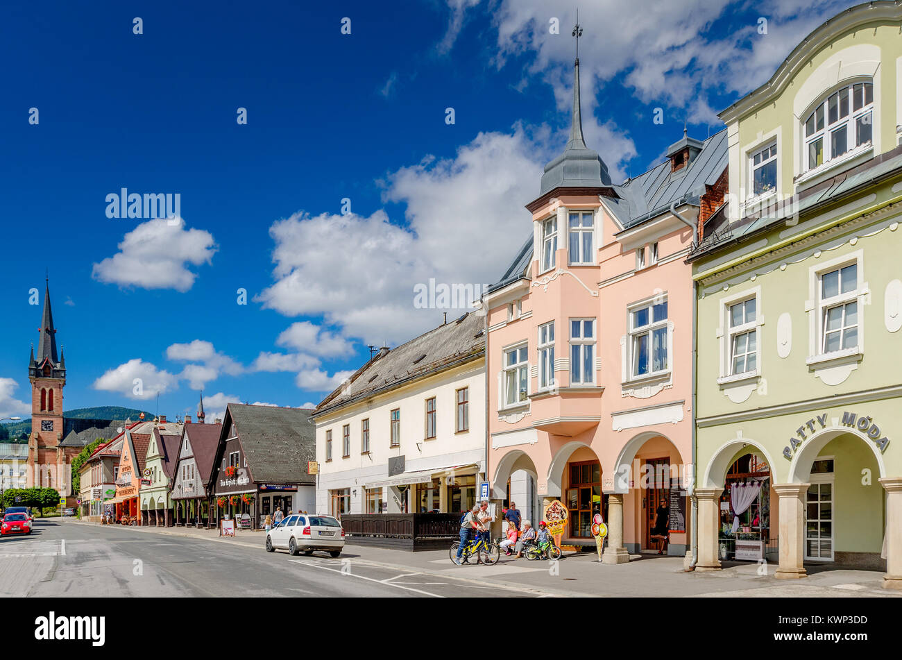 Vrchlabi (Hohenelbe), ville tchèque dans la région de Hradec Králové, République tchèque, la Bohême, l'Europe Banque D'Images