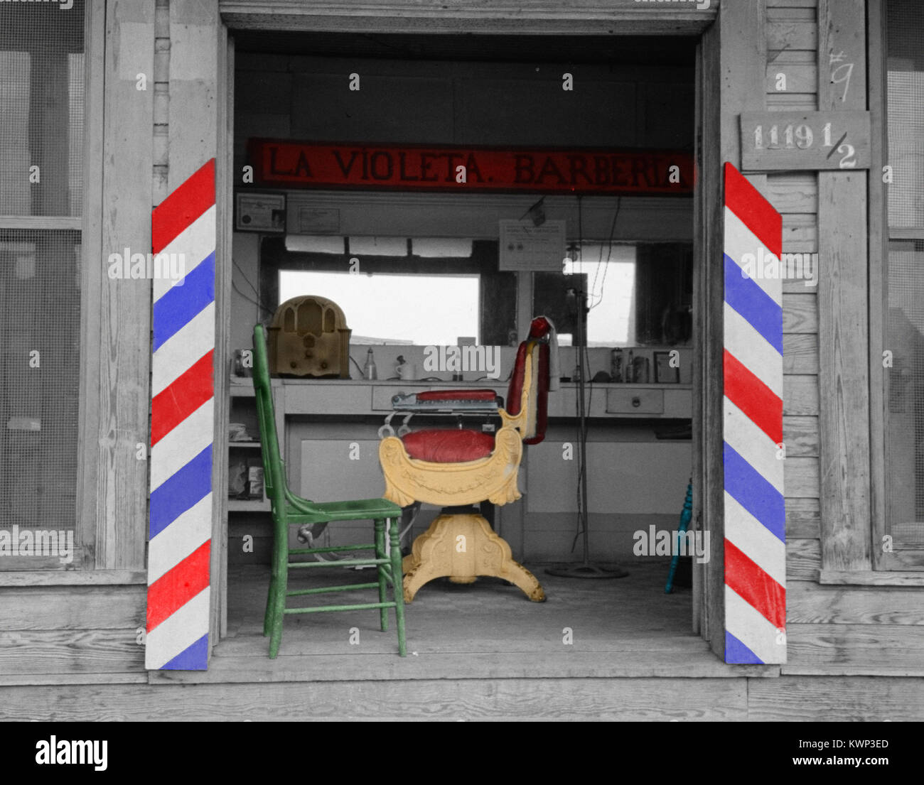 Photo d'archives d'un coiffeur. Banque D'Images