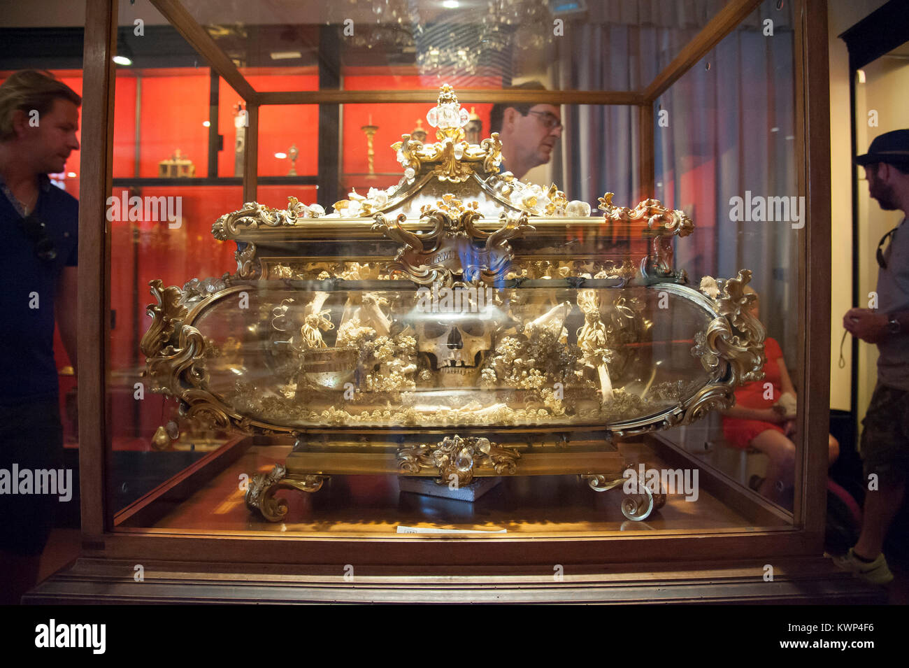 En reliquaire Museo dell'Opera Metropolitana dans centre historique de Sienne dans la liste du patrimoine mondial par l'UNESCO à Sienne, Toscane, Italie. 4 août 2016 © Wojc Banque D'Images