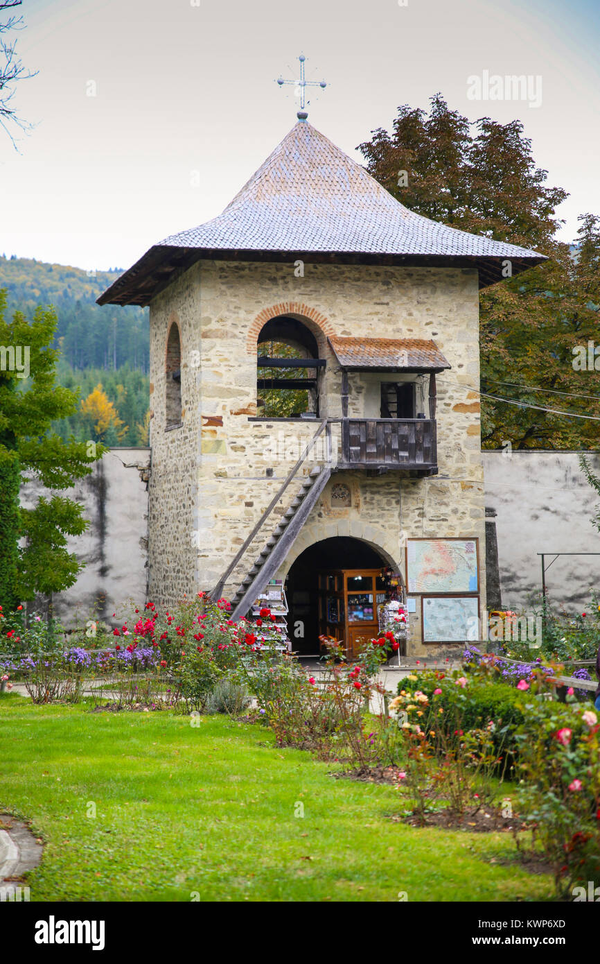 Monastère de Voronet Bucovina, comté de Suceava, Roumanie Banque D'Images
