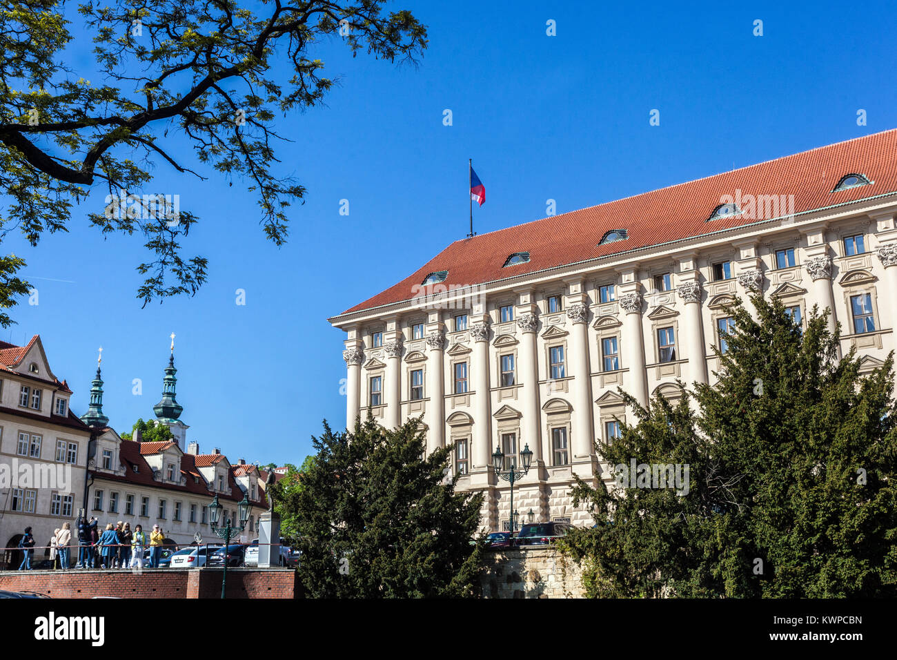 Palais Cernin, Hradcany, Prague, République Tchèque, Europe Banque D'Images