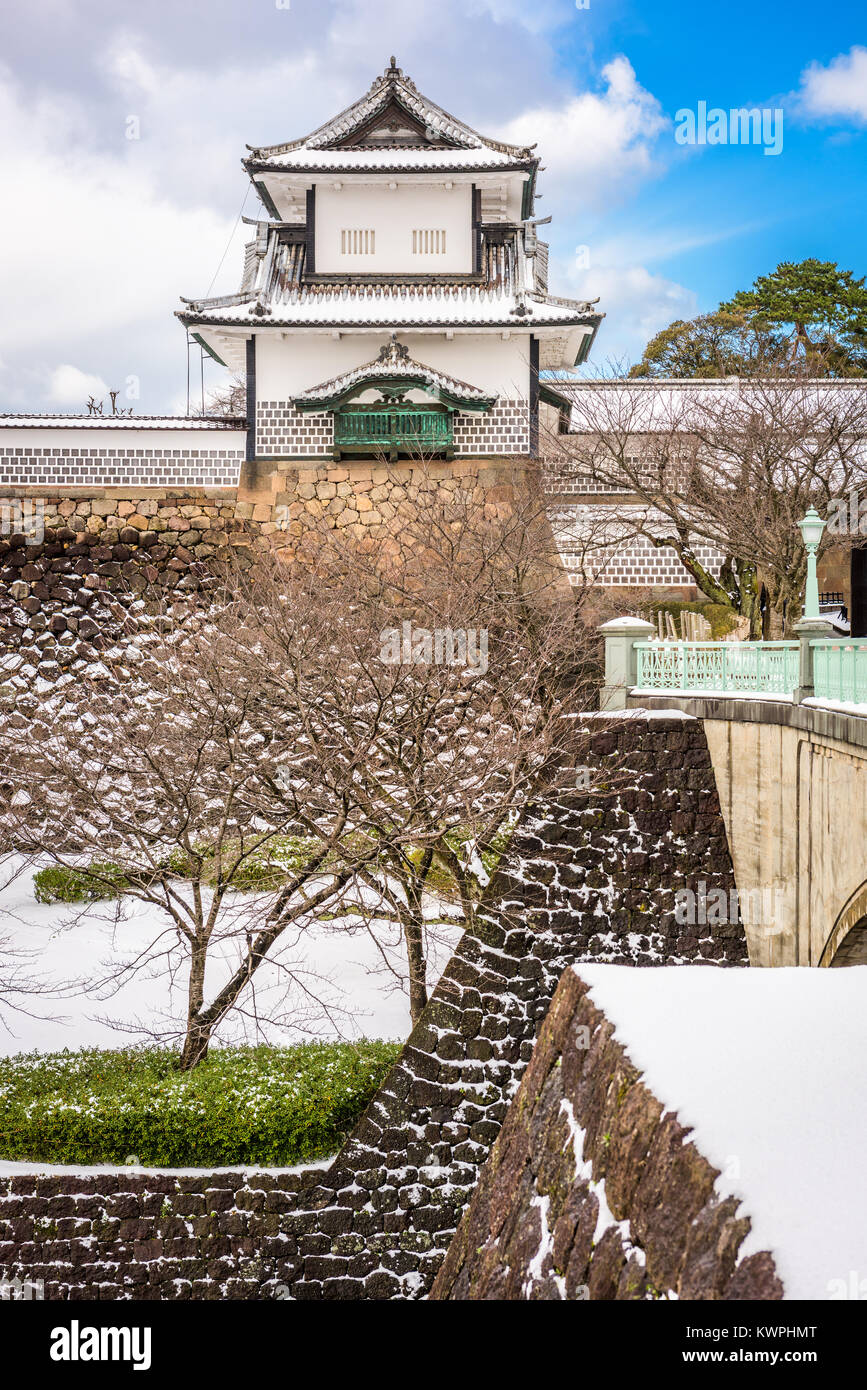 Kanazawa, Japon au château. Banque D'Images