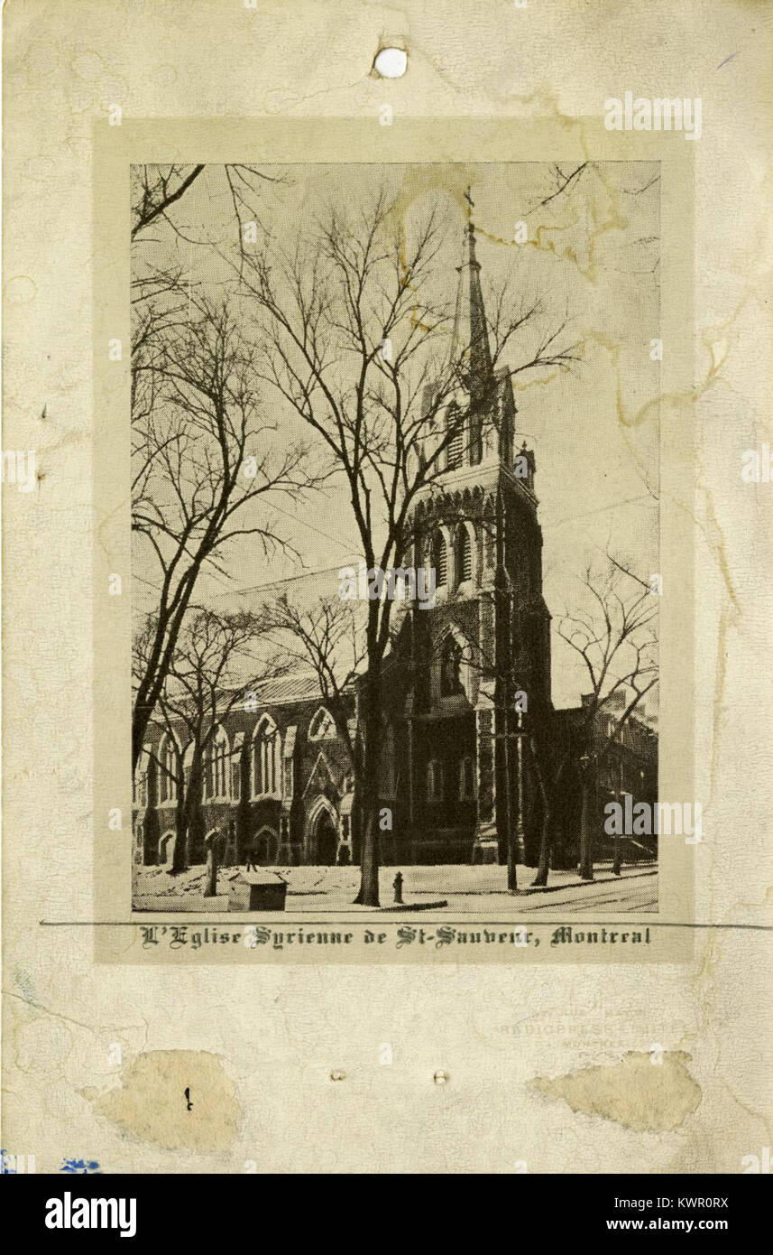 L’Église orthodoxe syrienne Saint-Sauveur à Montréal, au Québec, sert de centre de culte pour la communauté orthodoxe syrienne, reflétant les traditions religieuses et culturelles du patrimoine chrétien du moyen-Orient au Canada. Banque D'Images