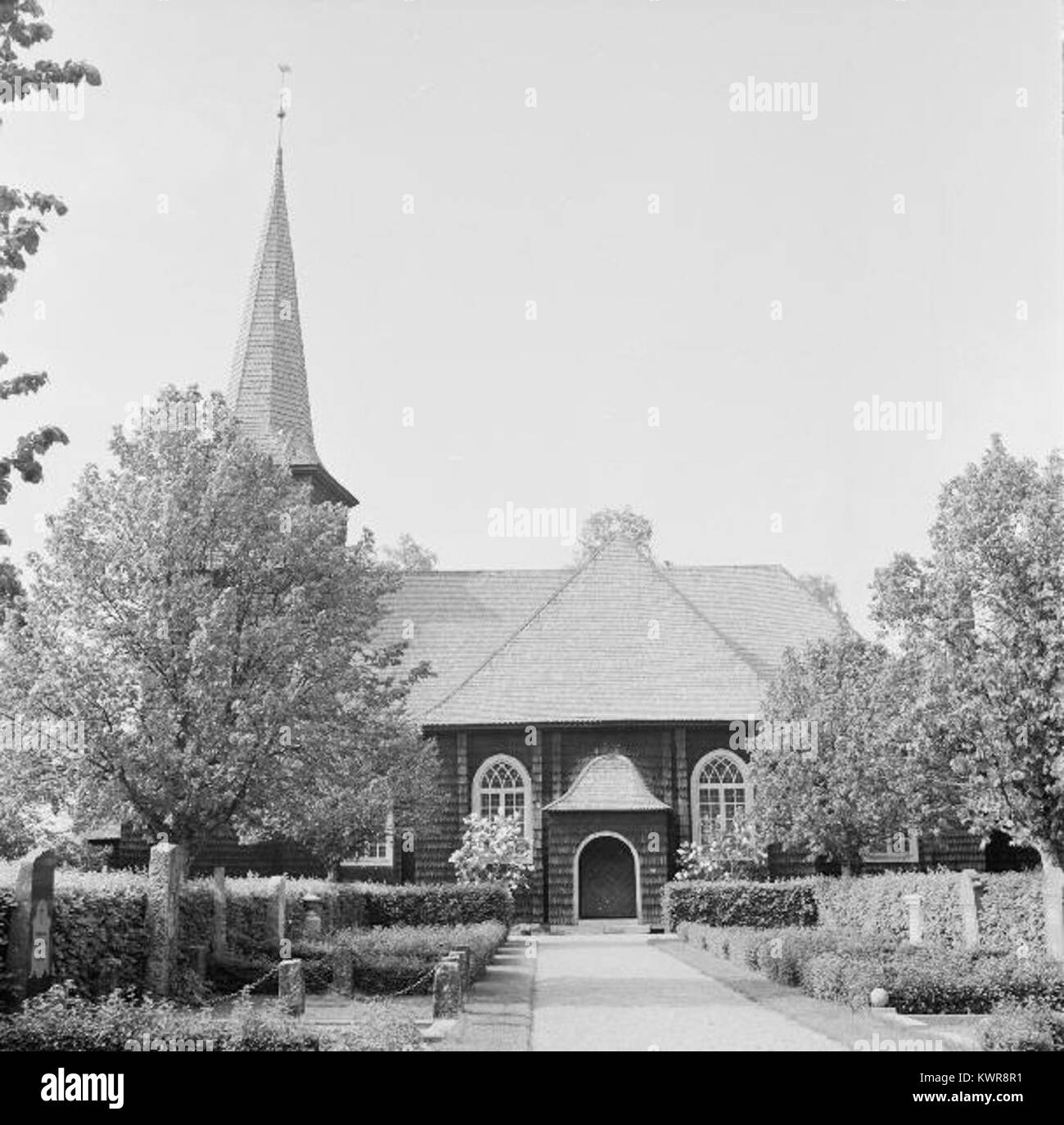 L’église de Mark en Suède est un bâtiment religieux historique connu pour son style architectural et son importance durable au sein de la communauté chrétienne locale. Banque D'Images