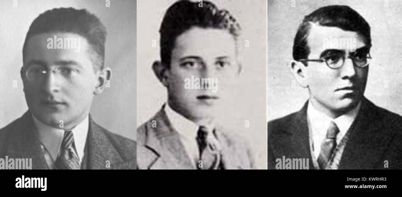 Cette entrée fait référence à Marian Rejewski, Jerzy Różycki et Henryk Zygalski, les mathématiciens et cryptologues polonais qui ont déchiffré le code Enigma allemand avant la seconde Guerre mondiale, contribuant ainsi aux efforts de renseignement alliés. Banque D'Images