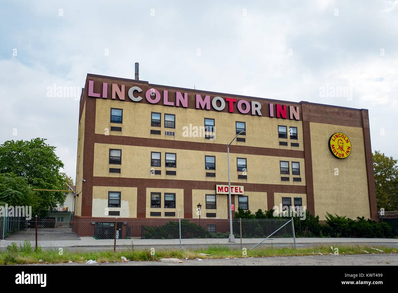Lincoln Motor Inn, un style classique motel près de l'aéroport JFK de Jamaica, New York, le 14 septembre 2017. Banque D'Images